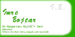 imre bojtar business card